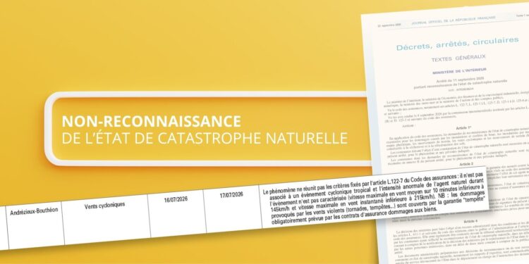 Non-reconnaissance de l’état de catastrophe naturelle