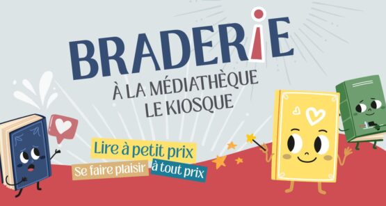 Braderie à la médiathèque Le kiosque
